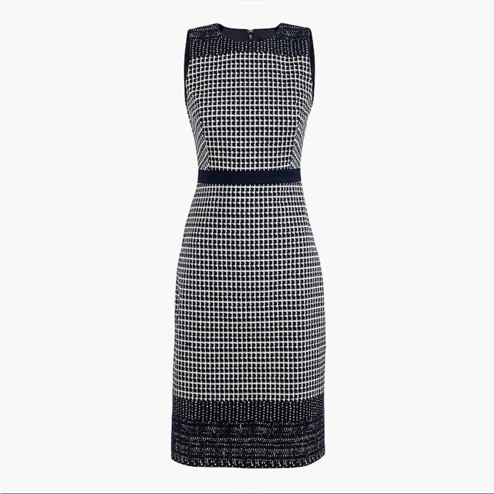 JCrew Blue White Check Dress